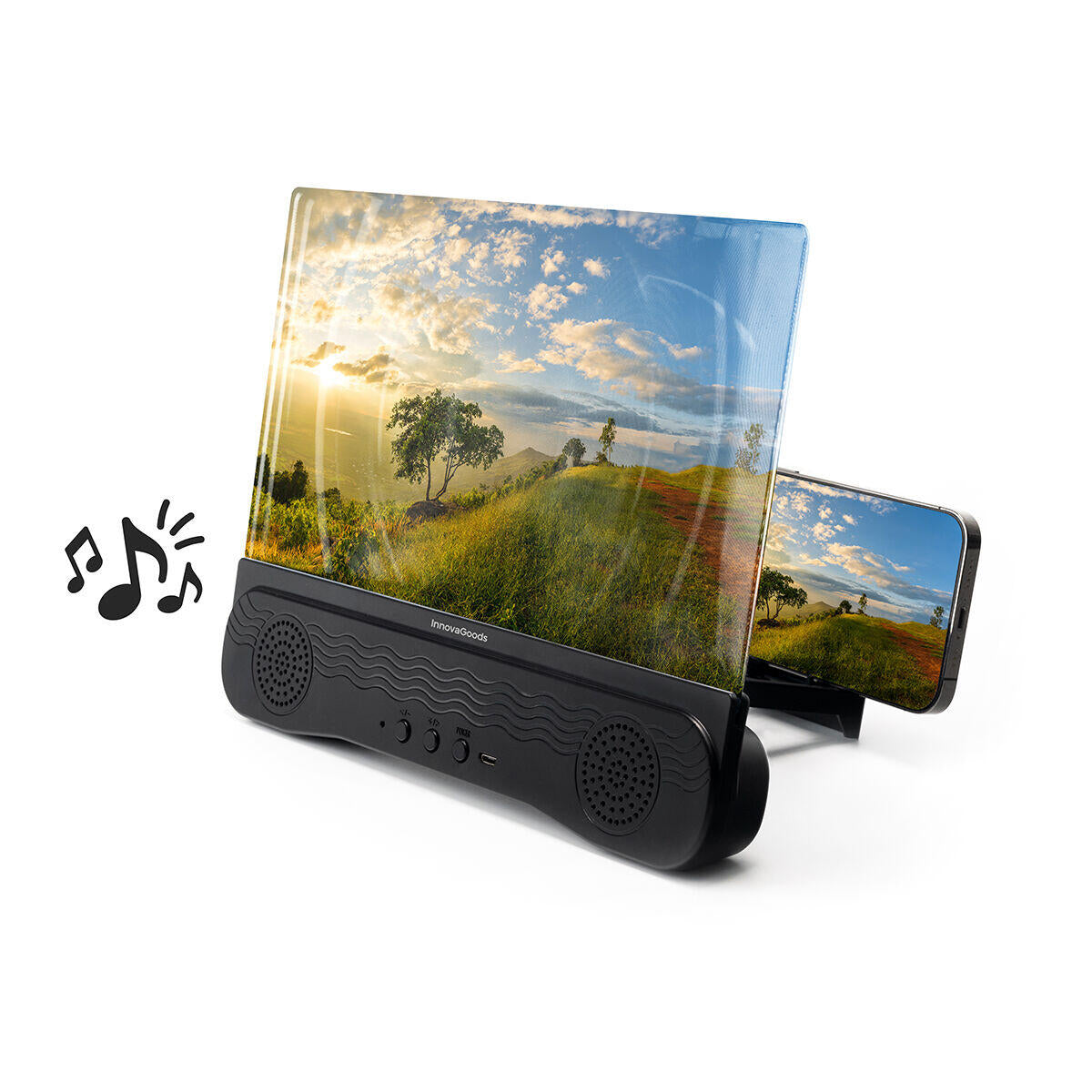 Amplía la pantalla de tu móvil y mejora el sonido para disfrutar mejor de tus vídeos y pelis, donde quieras