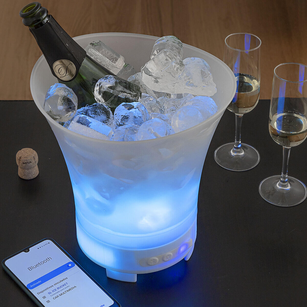 Altavoz Cubitera LED