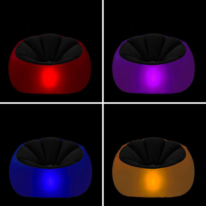 Sillón Hinchable con LED Multicolor y Mando