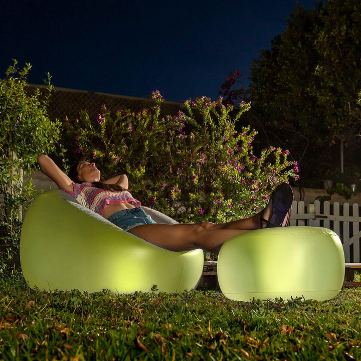 Sillón Hinchable con LED Multicolor y Mando