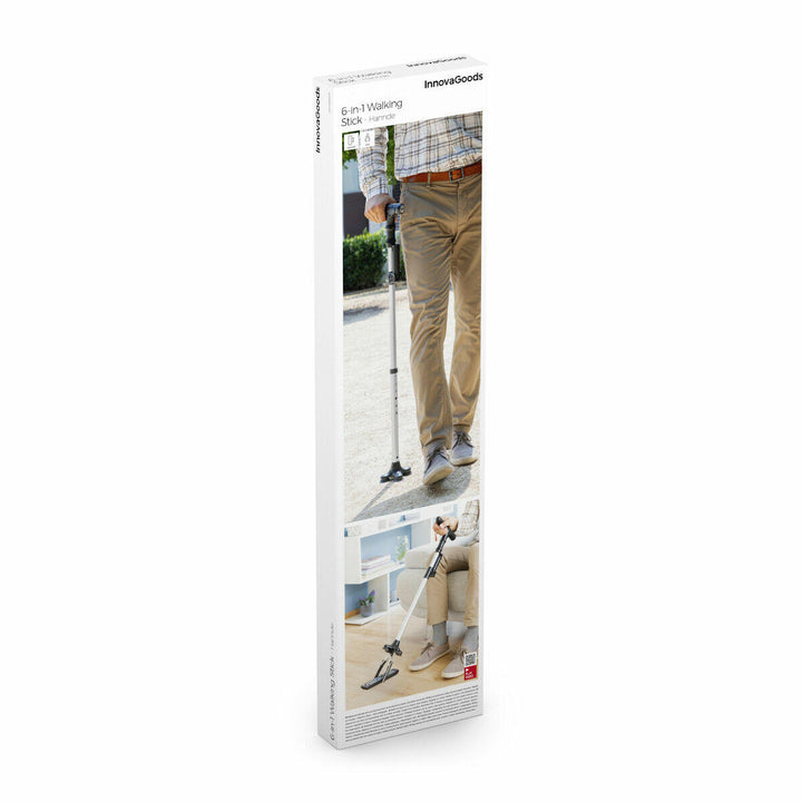 Bastón Extensible con LED, Alarma y Mano Mecánica Hannde