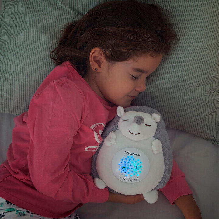 Erizo de Peluche con Ruido Blanco y Proyector Quitamiedos