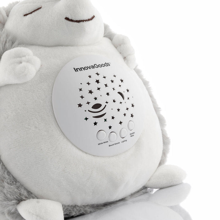 Erizo de Peluche con Ruido Blanco y Proyector Quitamiedos