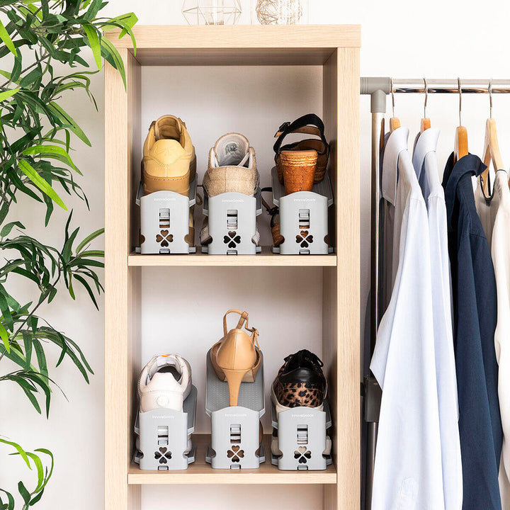Tus zapatos ordenados ocupando el mínimo espacio