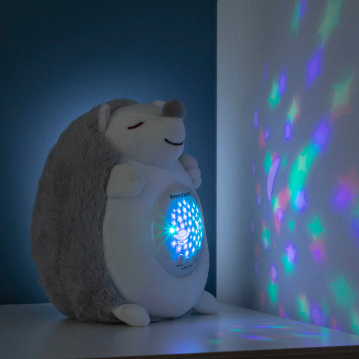 Erizo de Peluche con Ruido Blanco y Proyector Quitamiedos