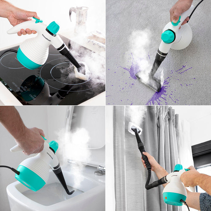 Vaporeta de Mano Multiusos con Accesorios 9 en 1