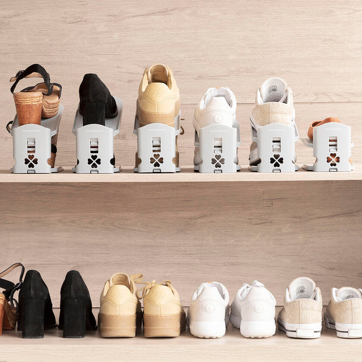 Tus zapatos ordenados ocupando el mínimo espacio
