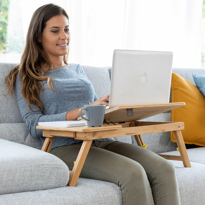 Mesa Plegable Auxiliar de Bambú Lapwood