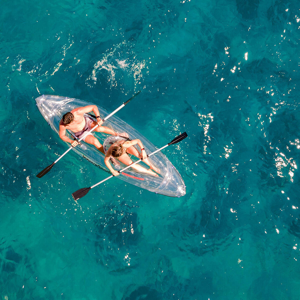 Kayak Hinchable Transparente con Accesorios Paros 312 cm 2 plazas