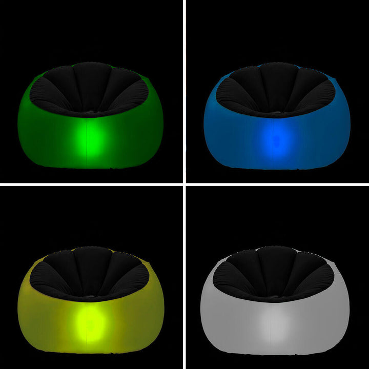 Sillón Hinchable con LED Multicolor y Mando